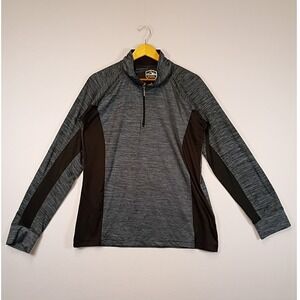 Gorpcore Mountain Expeditions Mens XL Gray Space Dye Quarter Zip Pullover Top